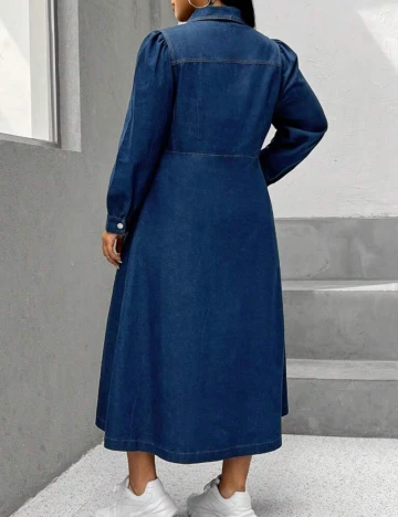 Rochie medie SHEIN CURVE, albastru