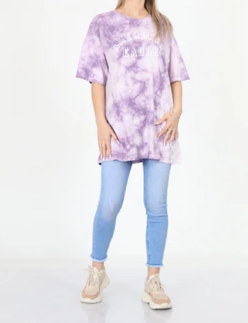 Tricou Oversize American Eagle, mov Mov