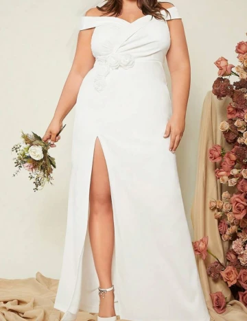 Rochie lunga SHEIN CURVE, alb