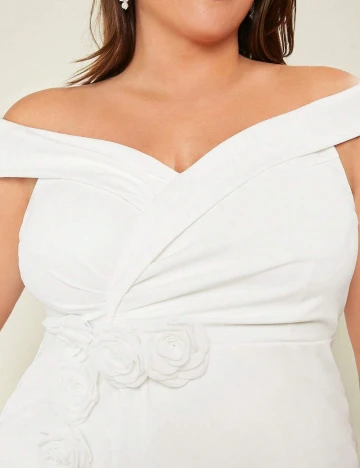 Rochie lunga SHEIN CURVE, alb
