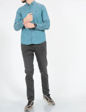 Pantaloni American Eagle, gri inchis