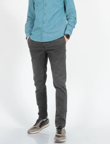 Pantaloni American Eagle, gri inchis