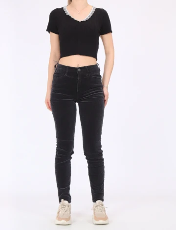 Pantaloni American Eagle, gri inchis