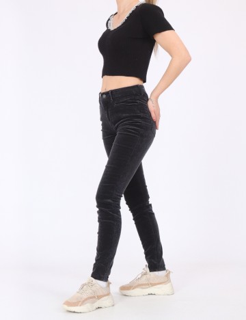 Pantaloni American Eagle, gri inchis