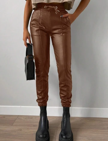 Pantaloni SHEIN, maro