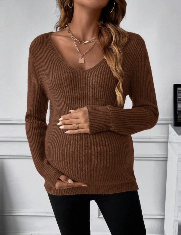 Pulover SHEIN Maternity, maro