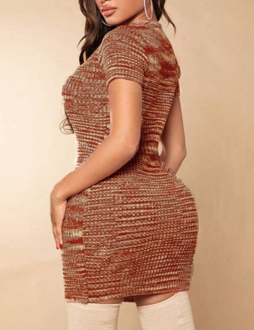 Rochie scurta SHEIN, maro
