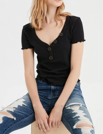 Tricou American Eagle, negru