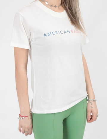 Tricou American Eagle, alb Alb