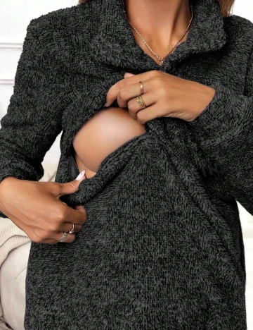 Pulover SHEIN Maternity, gri