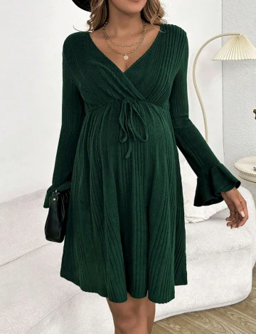 Rochie scurta SHEIN Maternity, verde