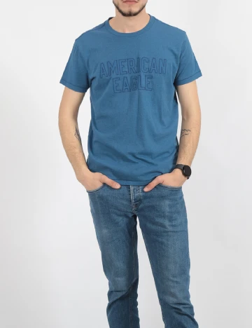 Tricou American Eagle, albastru Albastru
