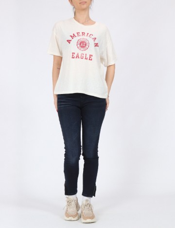 Tricou American Eagle, ecru