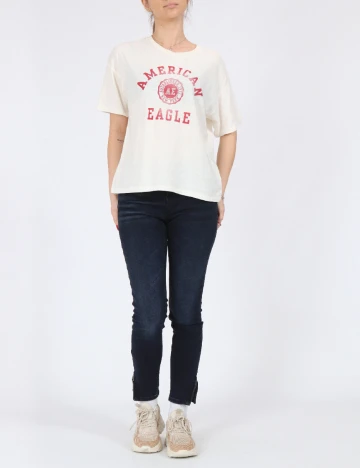 Tricou American Eagle, ecru