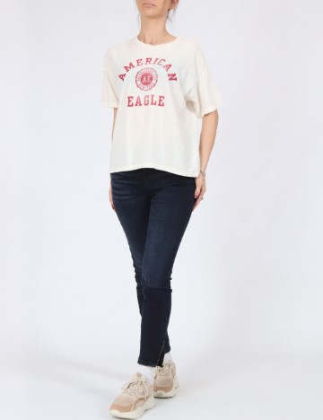 Tricou American Eagle, ecru