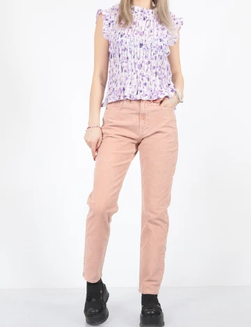 Pantaloni American Eagle, roz pudra