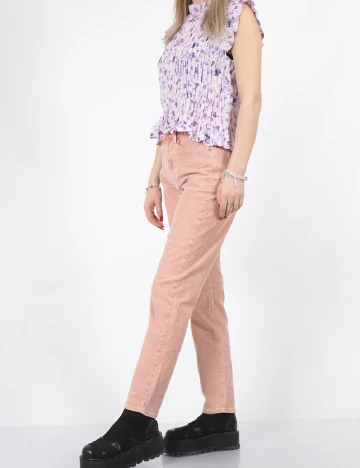 Pantaloni American Eagle, roz pudra
