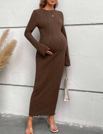 Rochie lunga SHEIN Maternity, maro Maro