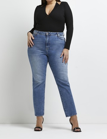 Bluza River Island Plus Size, negru