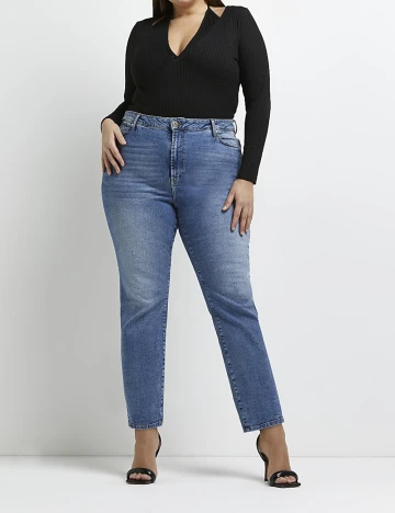 Bluza River Island Plus Size, negru