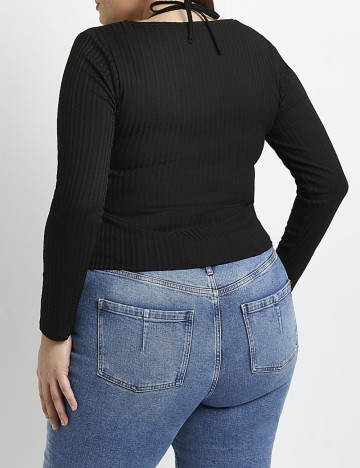 Bluza River Island Plus Size, negru