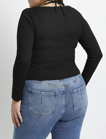 Bluza River Island Plus Size, negru