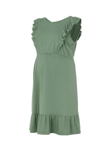 Rochie scurta Mamalicious Plus Size, verde