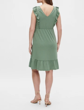 Rochie scurta Mamalicious Plus Size, verde