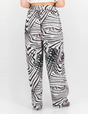 Pantaloni River Island, alb-negru