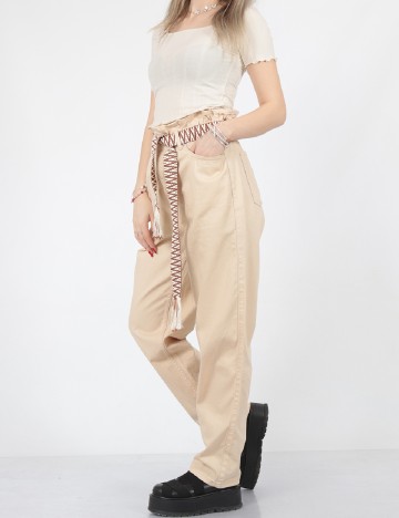 Pantaloni River Island, crem