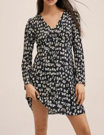 Rochie scurta Mango, negru