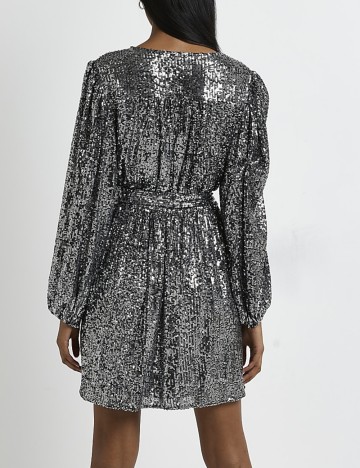 Rochie scurta River Island, argintiu