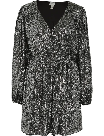 Rochie scurta River Island, argintiu