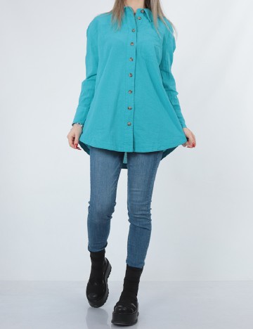 
						Camasa Oversize River Island, bleu