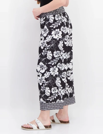 Pantaloni River Island, alb-negru
