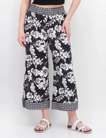Pantaloni River Island, alb-negru