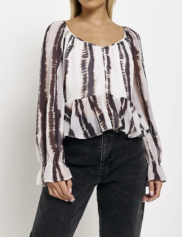 Bluza River Island, alb Alb
