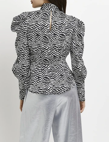 Bluza River Island, alb/negru