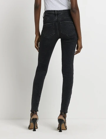 Blugi River Island, gri inchis