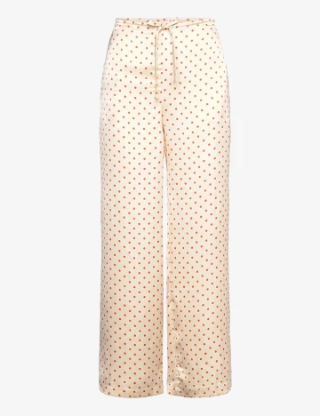 Pantaloni Object, crem