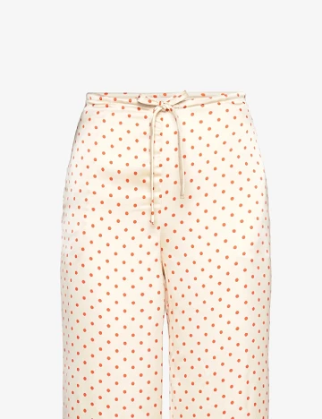 Pantaloni Object, crem