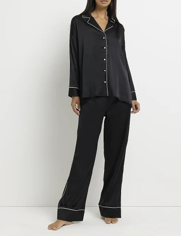 Pantaloni de pijama River Island, negru