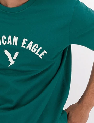 Tricou American Eagle, turcoaz Verde