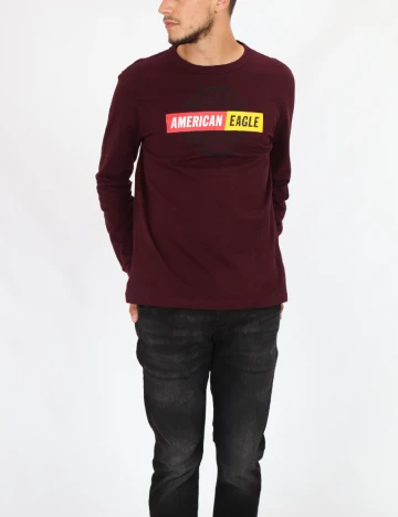 Bluza American Eagle, visiniu Rosu