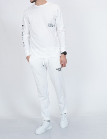 Pantaloni American Eagle, alb