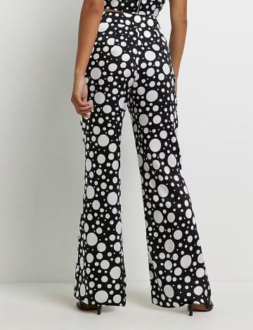Pantaloni River Island, negru/alb