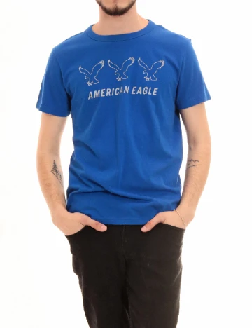Tricou American Eagle, albastru Albastru