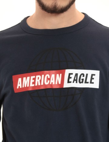 Bluza American Eagle, bleumarin/rosu