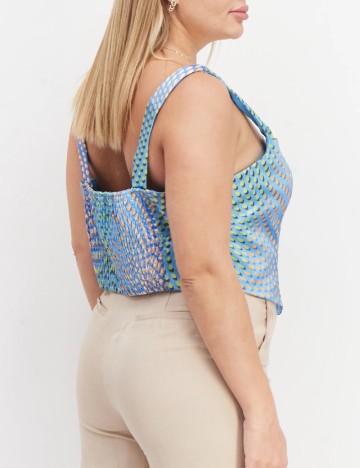 Top River Island Plus Size, albastru