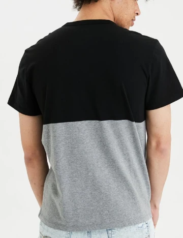 Tricou American Eagle, negru/gri